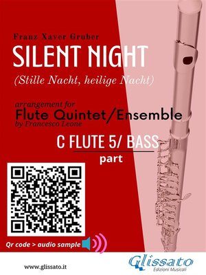 cover image of Flute 5 or Bass part of "Silent Night" for Flute Quintet/Ensemble